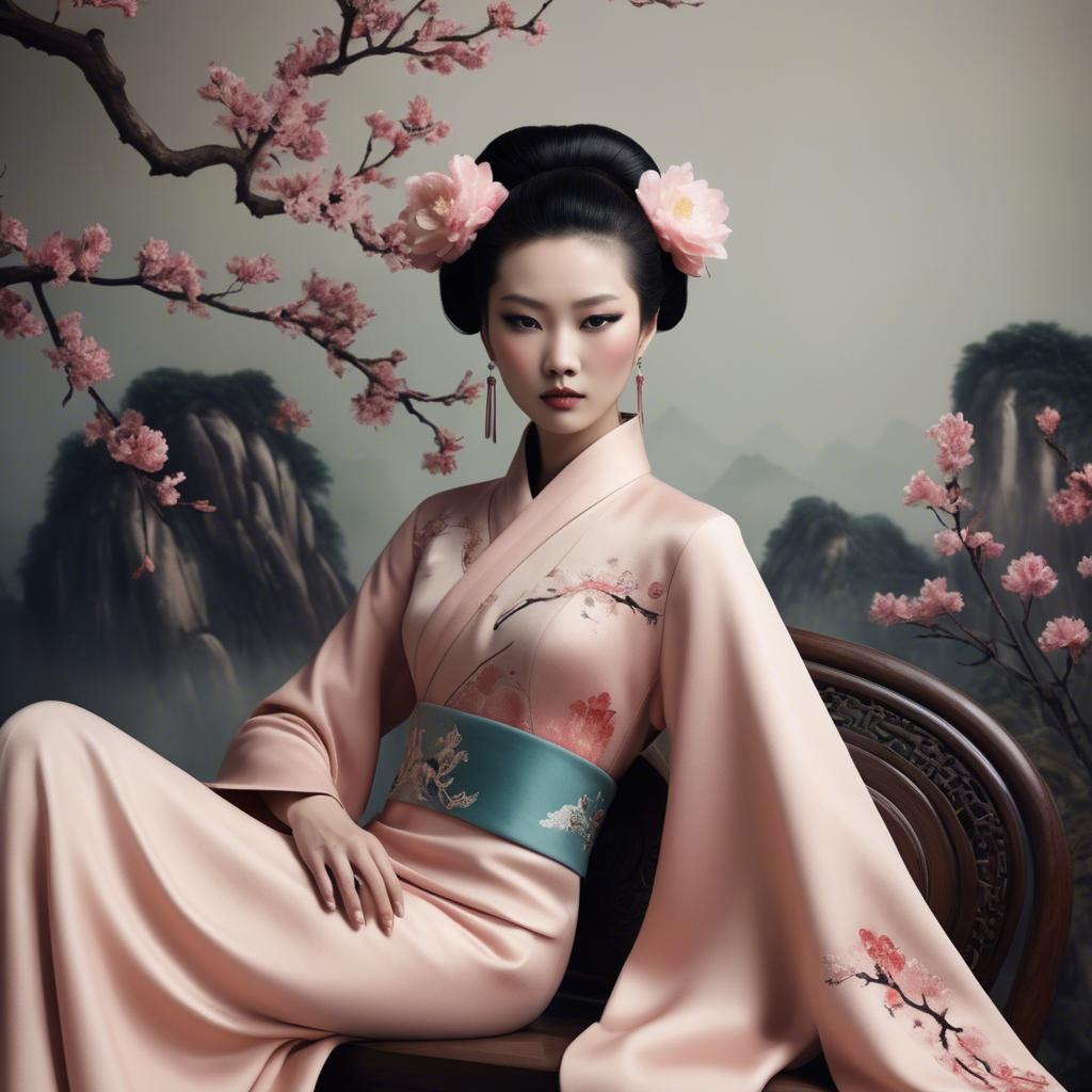 A stunning image of chinese glamour with soft textures.