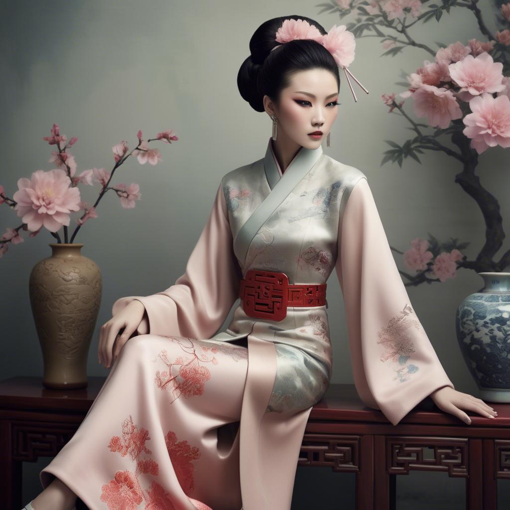A stunning image of chinese glamour with soft textures.