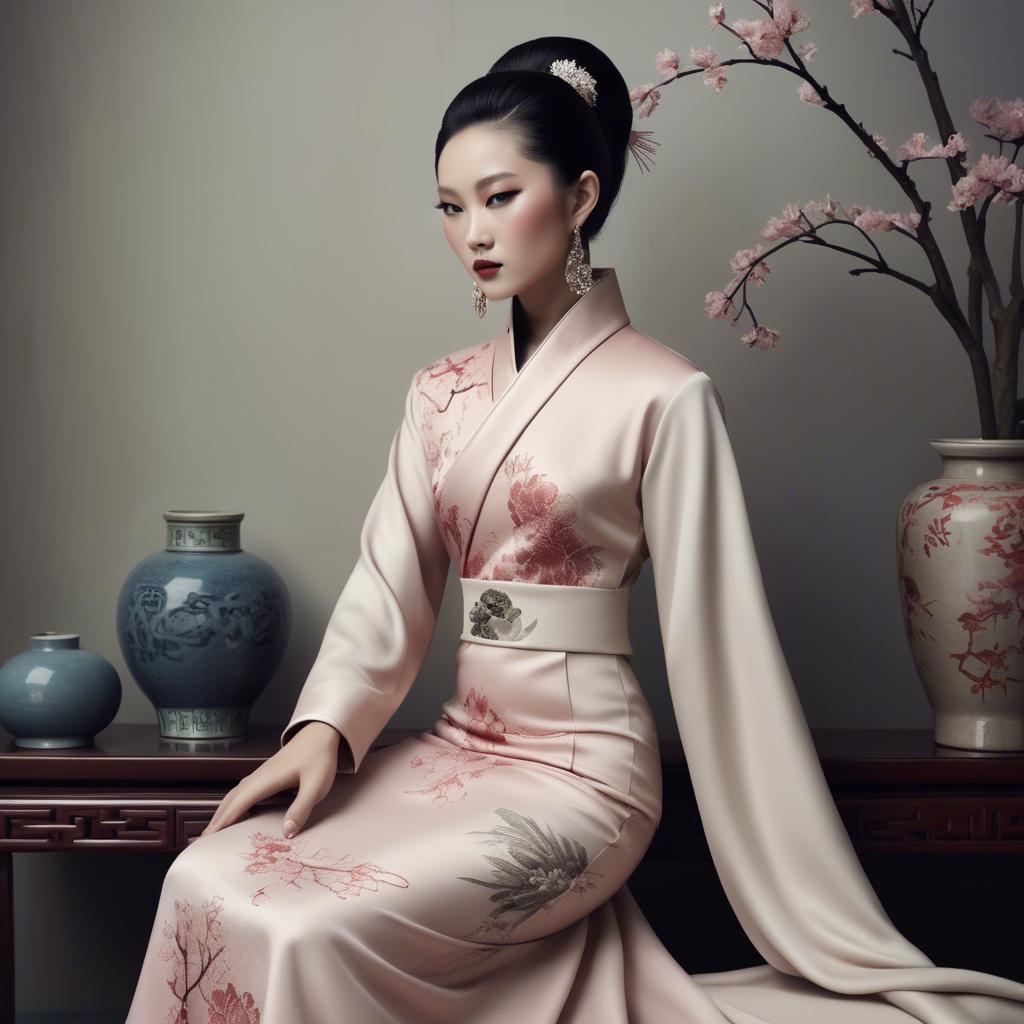 A stunning image of chinese glamour with soft textures.