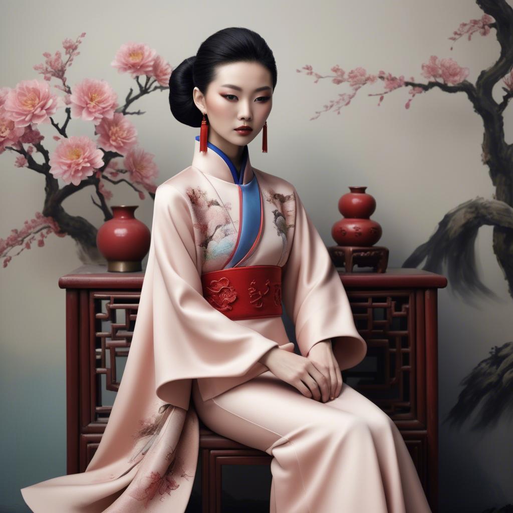 A stunning image of chinese glamour with soft textures.