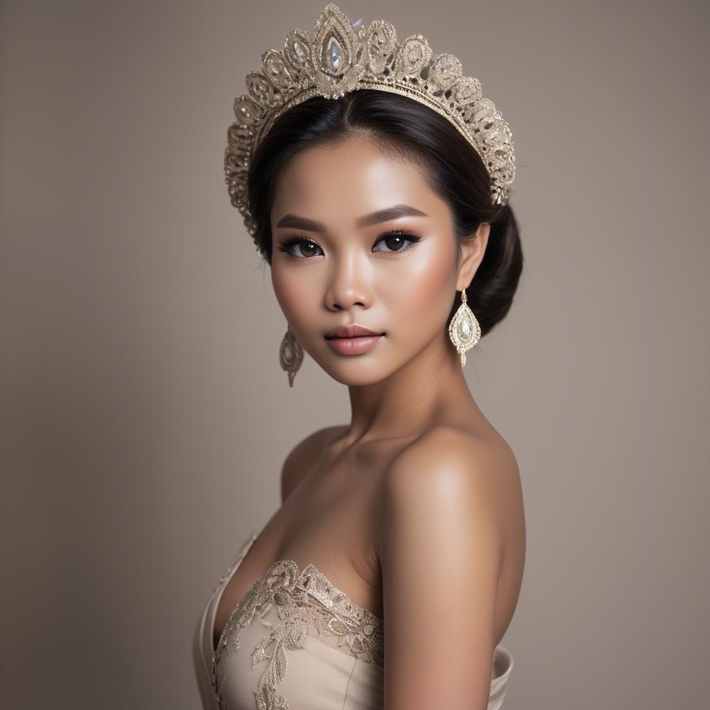 A stunning image of filipina glamour in soft natural tones.