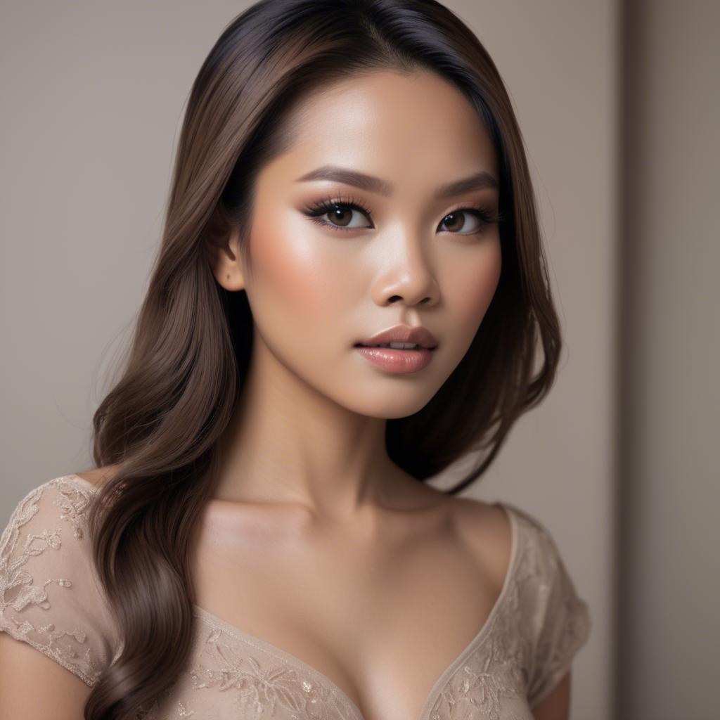 A stunning image of filipina glamour in soft natural tones.