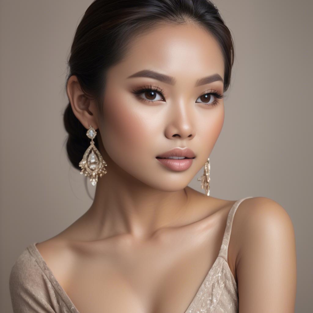 A stunning image of filipina glamour in soft natural tones.