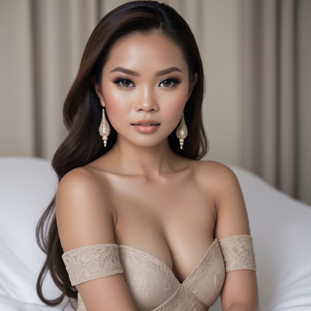 A stunning image of filipina glamour in soft natural tones.