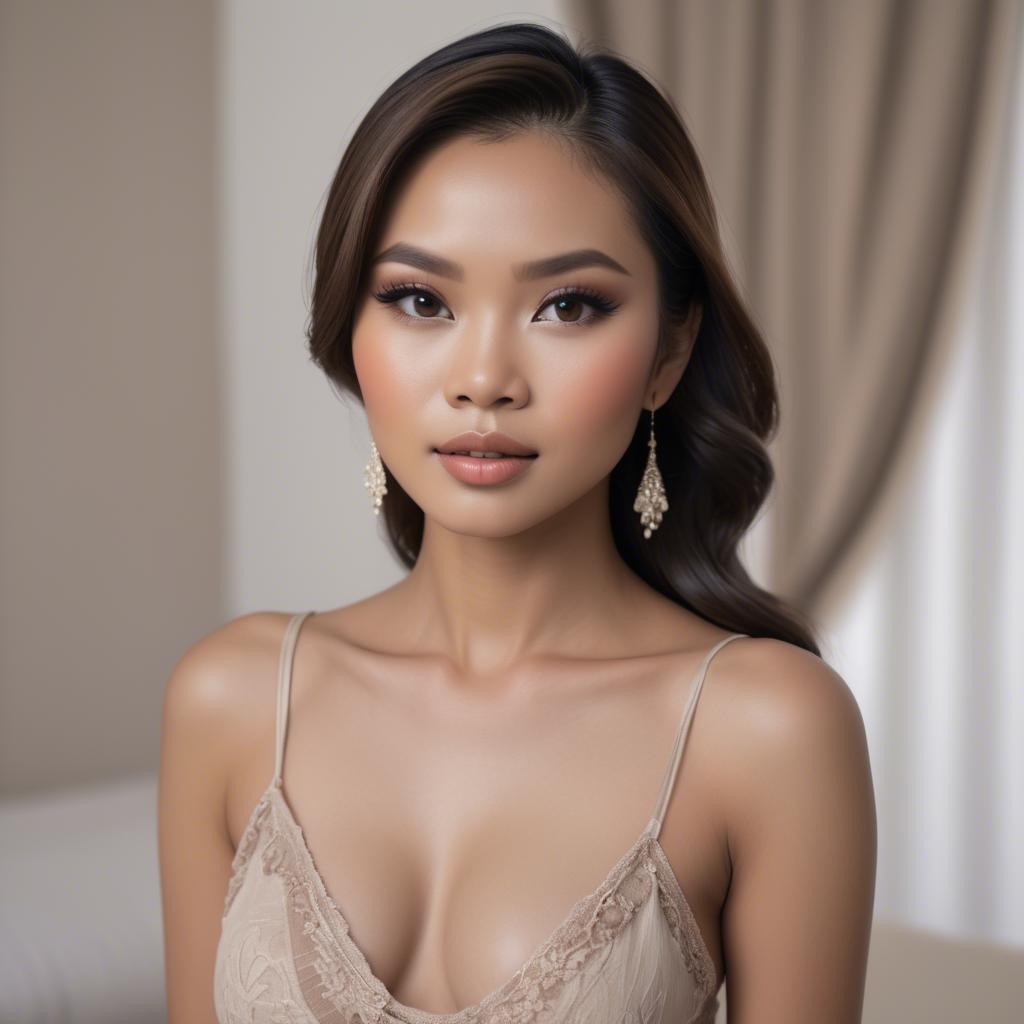 A stunning image of filipina glamour in soft natural tones.