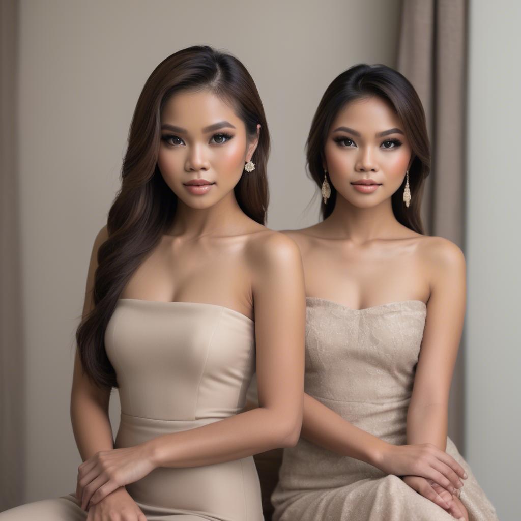 A stunning image of filipina glamour in soft natural tones.
