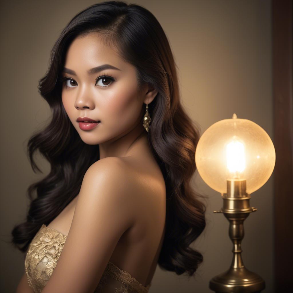 A stunning image of filipina glamour in vintage lighting.