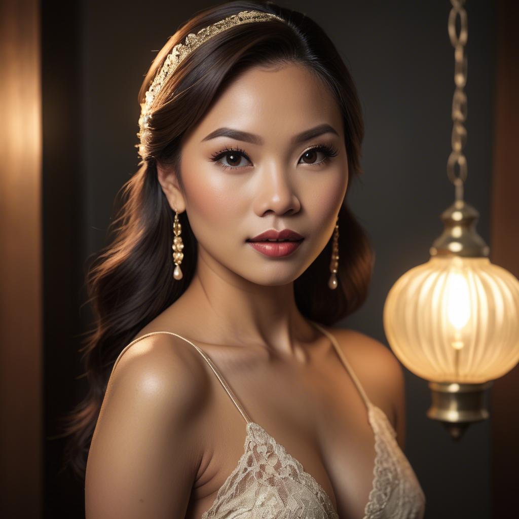 A stunning image of filipina glamour in vintage lighting.