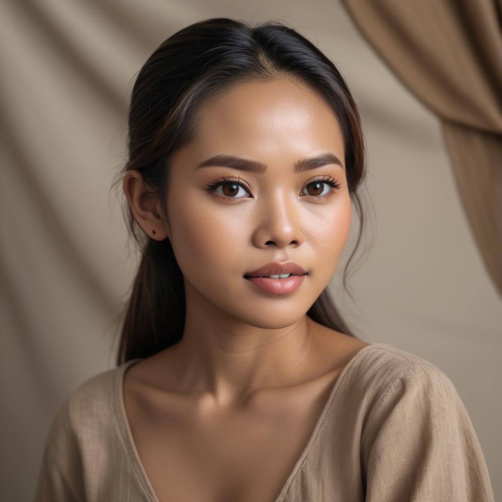 A stunning image of filipina woman in natural tones.