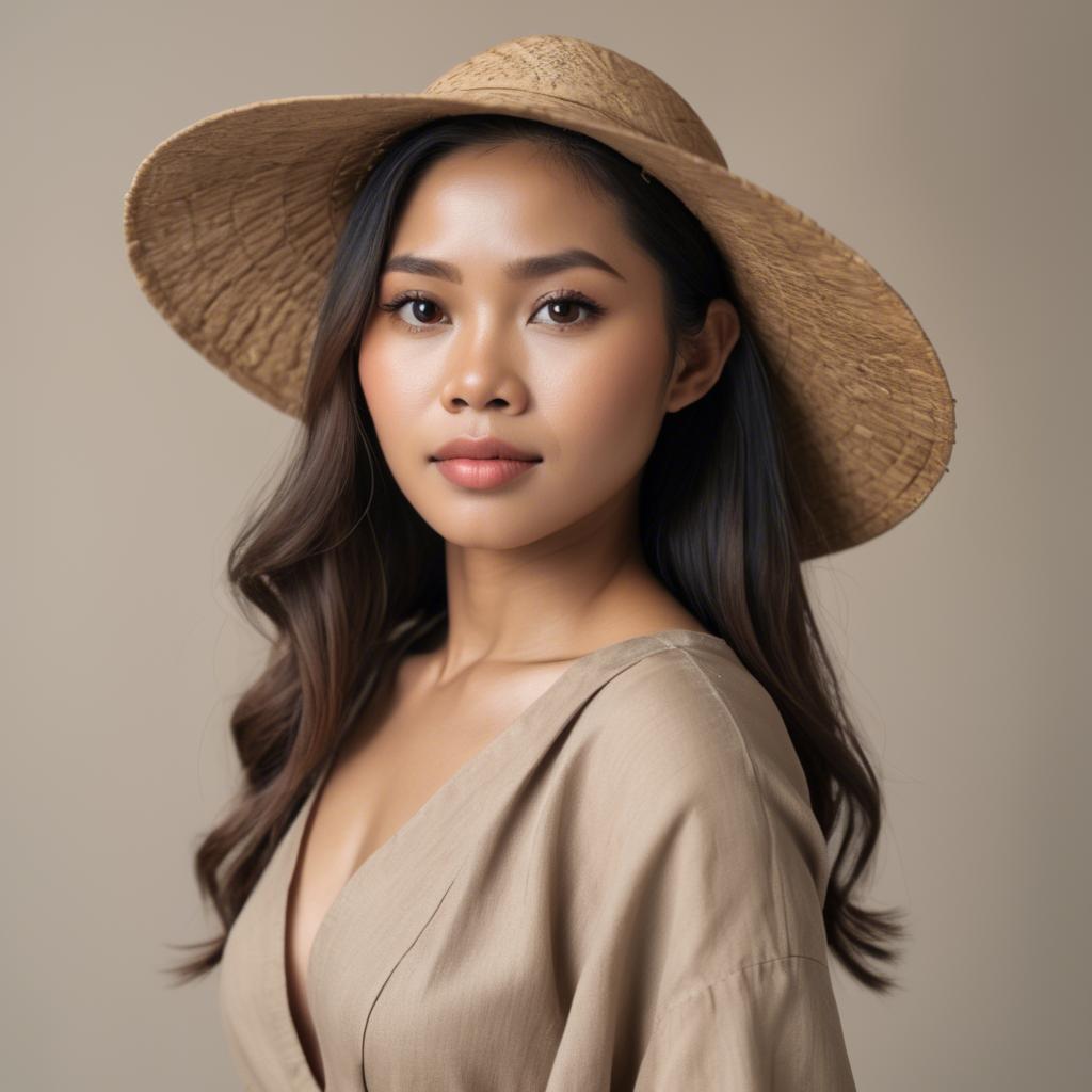 A stunning image of filipina woman in natural tones.