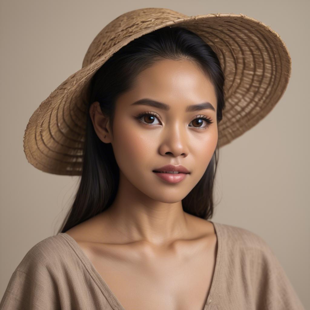 A stunning image of filipina woman in natural tones.