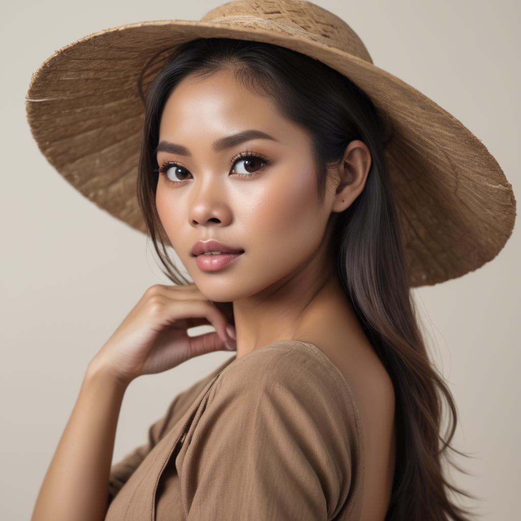 A stunning image of filipina woman in natural tones.