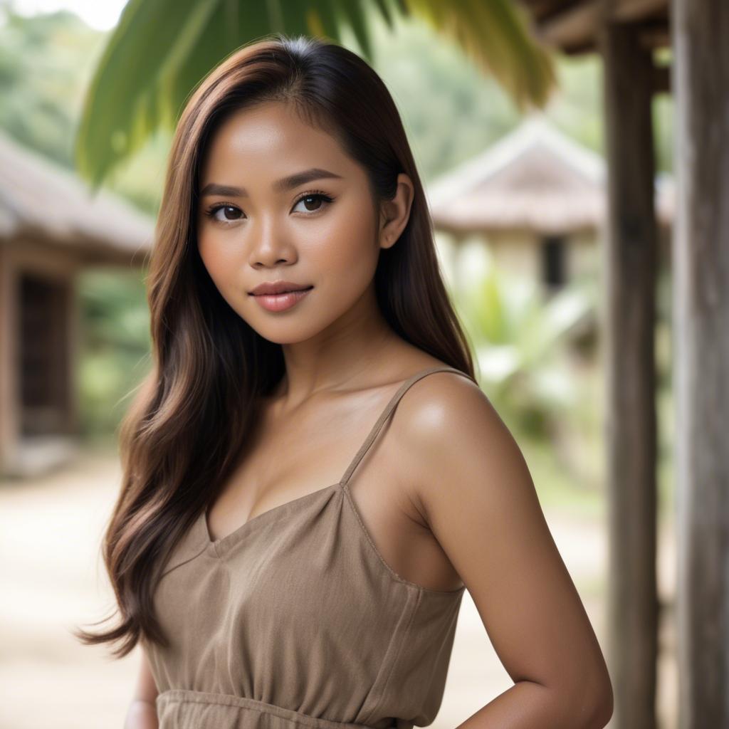 A stunning image of filipina woman in natural tones.