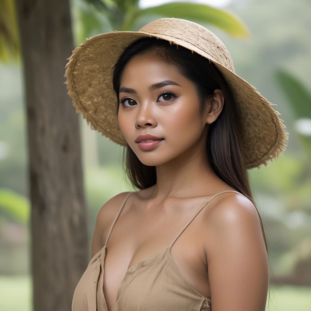 A stunning image of filipina woman in natural tones.
