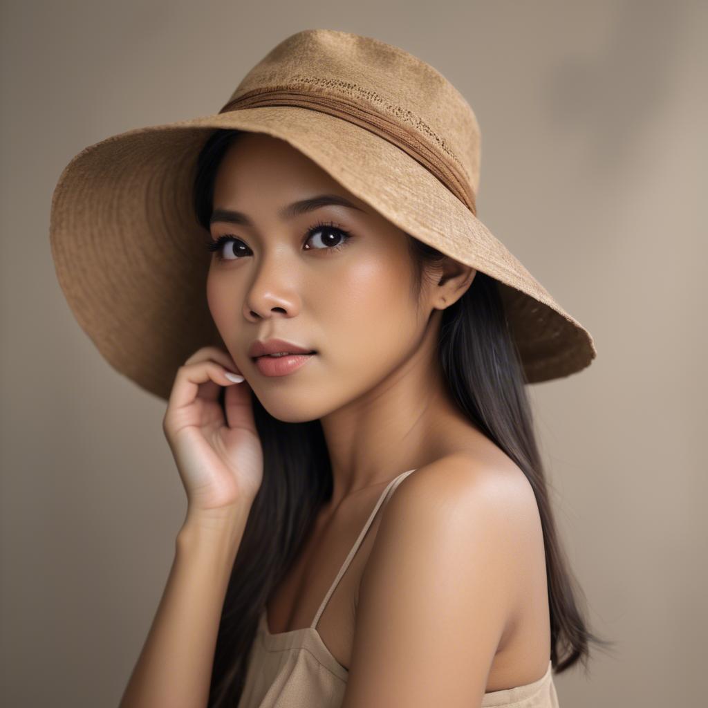 A stunning image of filipina woman in natural tones.