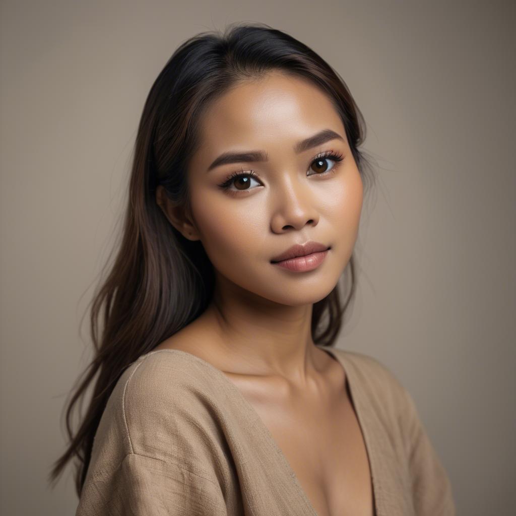 A stunning image of filipina woman in natural tones.