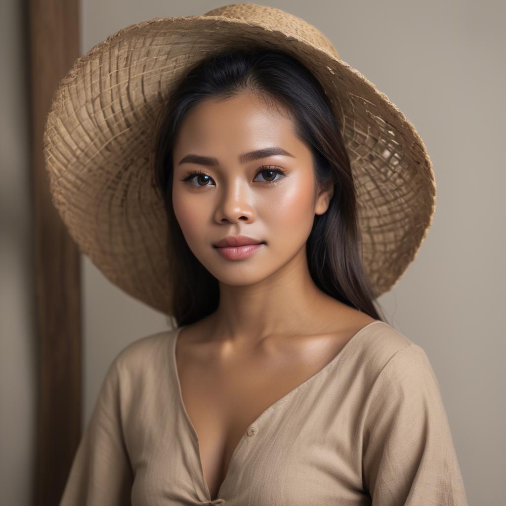 A stunning image of filipina woman in natural tones.