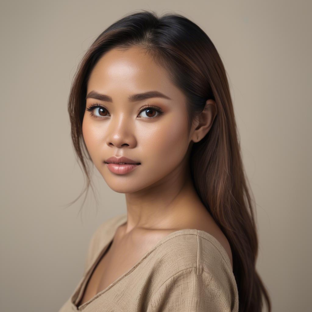 A stunning image of filipina woman in natural tones.