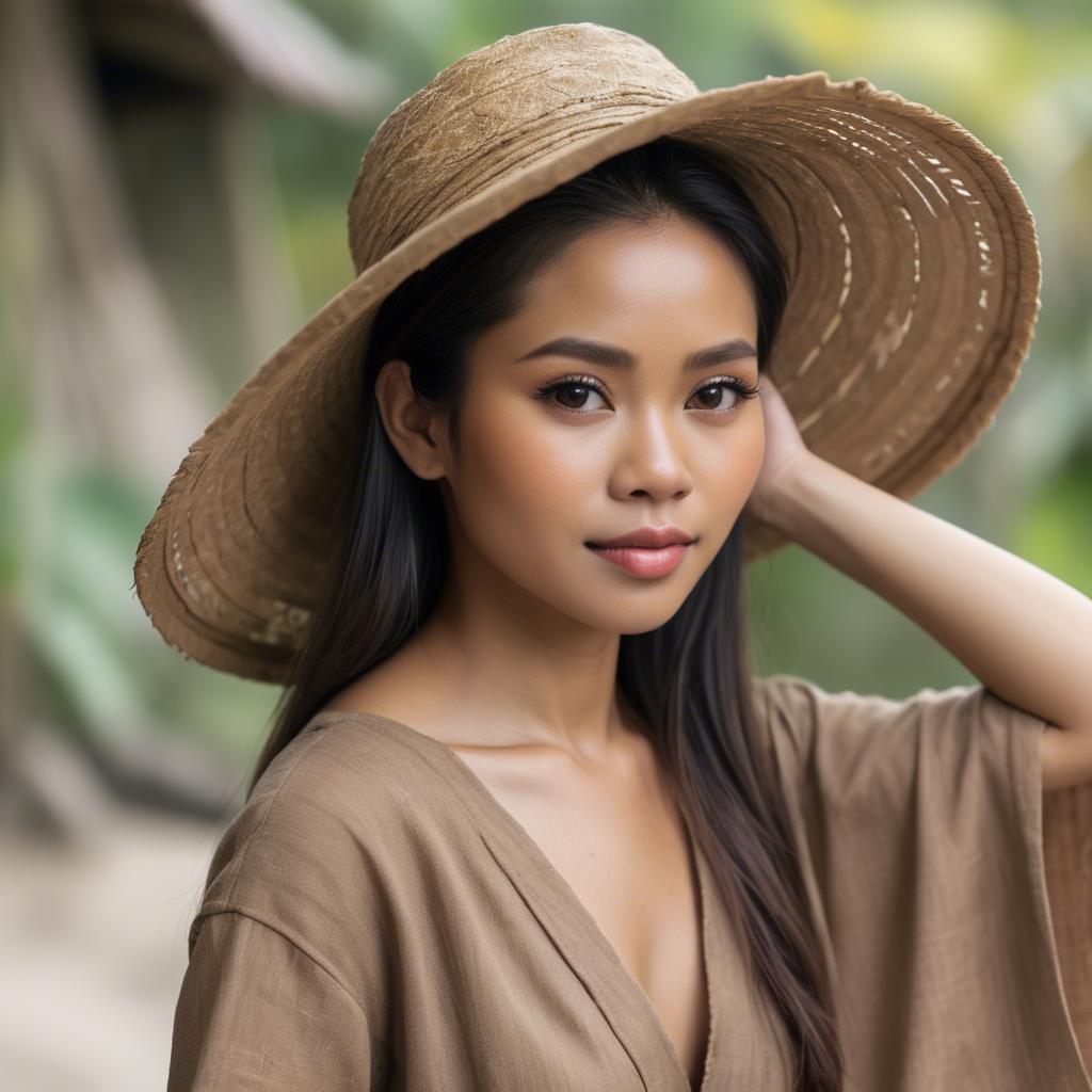 A stunning image of filipina woman in natural tones.