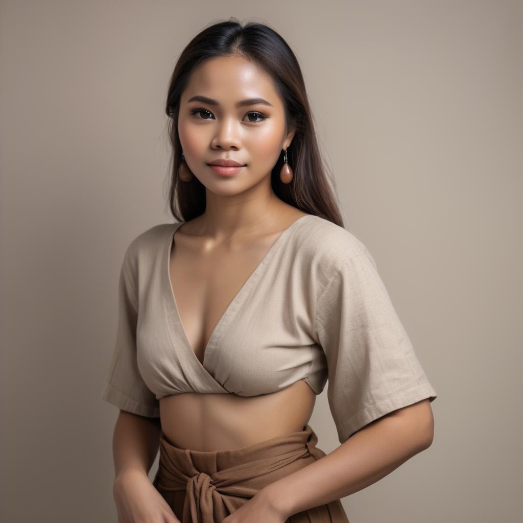 A stunning image of filipina woman in natural tones.