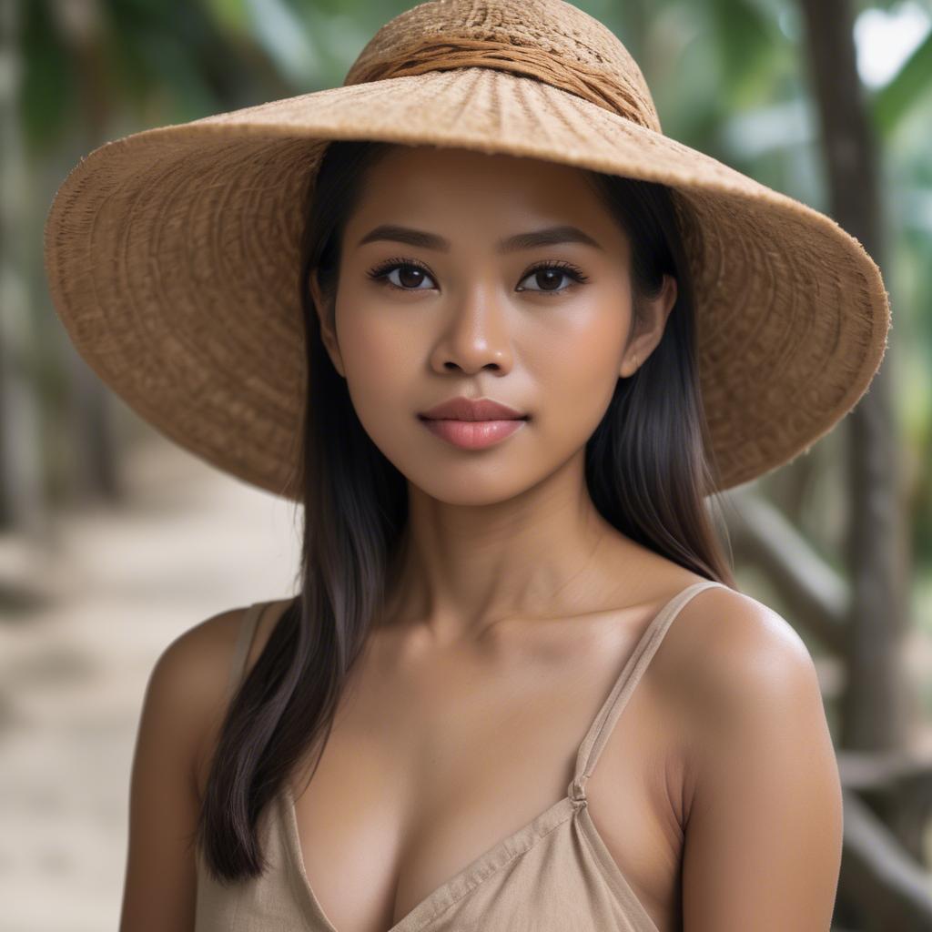 A stunning image of filipina woman in natural tones.