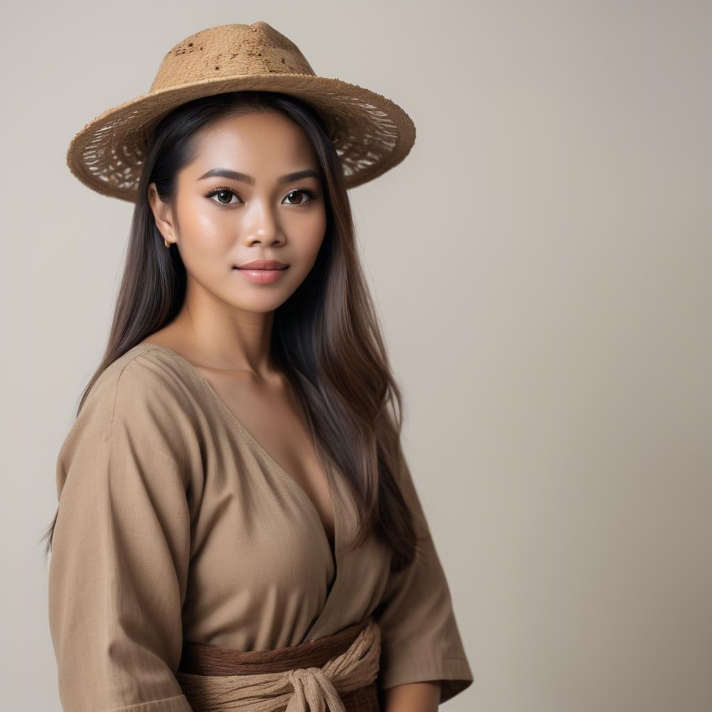 A stunning image of filipina woman in natural tones.