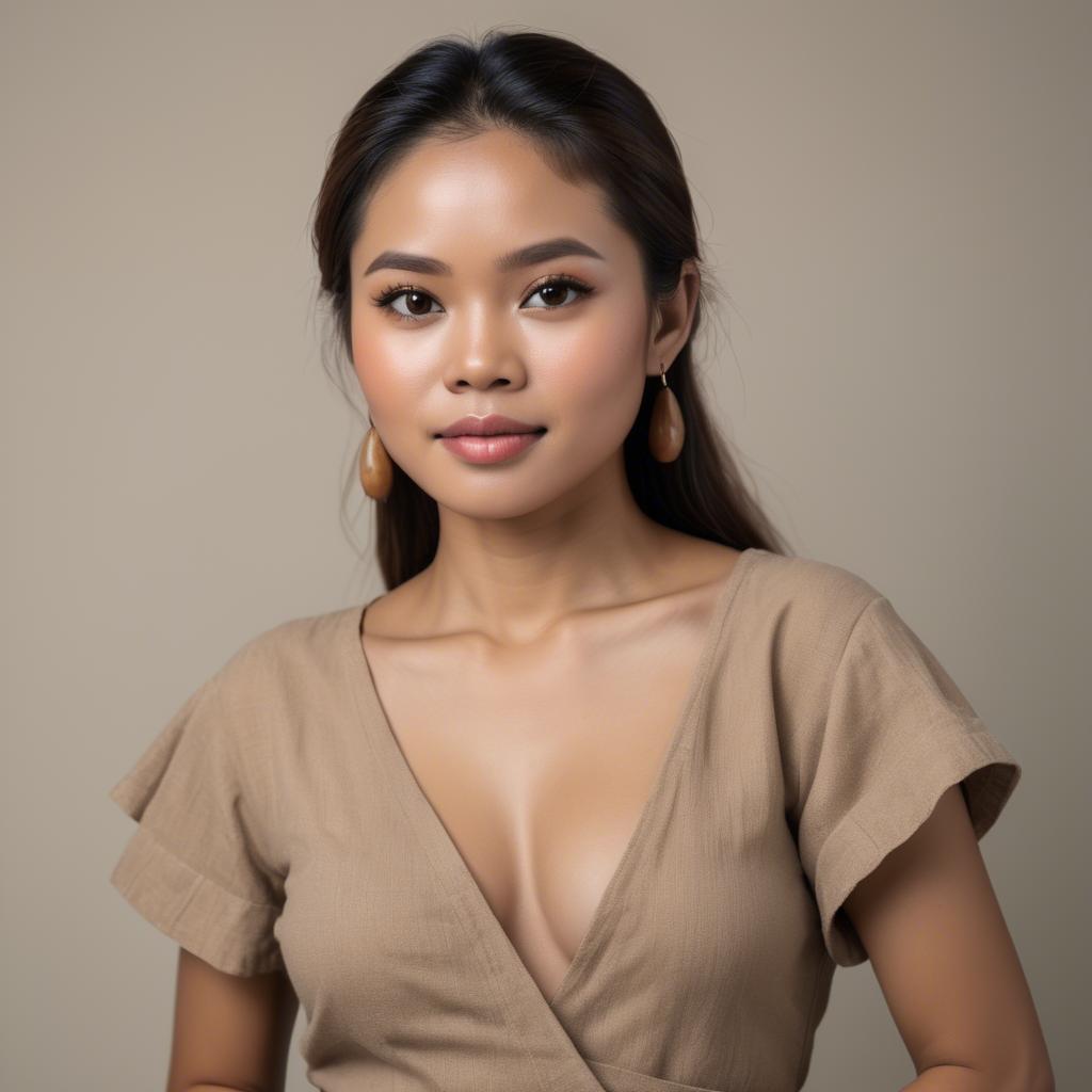 A stunning image of filipina woman in natural tones.