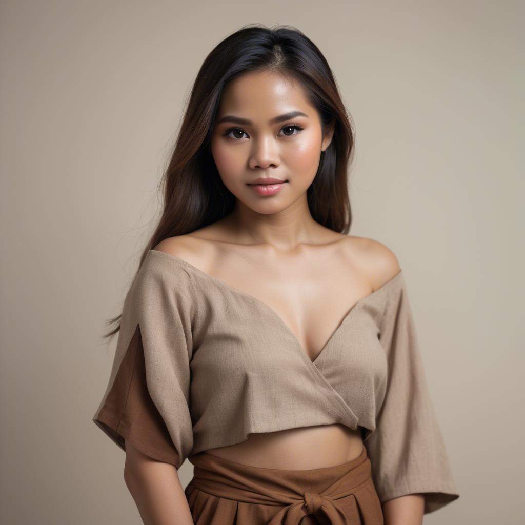 A stunning image of filipina woman in natural tones.