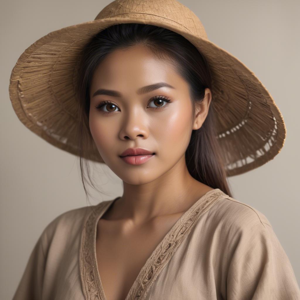 A stunning image of filipina woman in natural tones.
