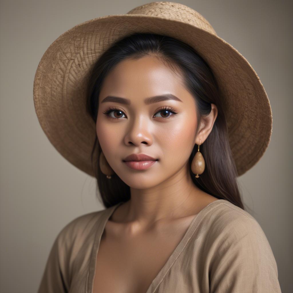 A stunning image of filipina woman in natural tones.