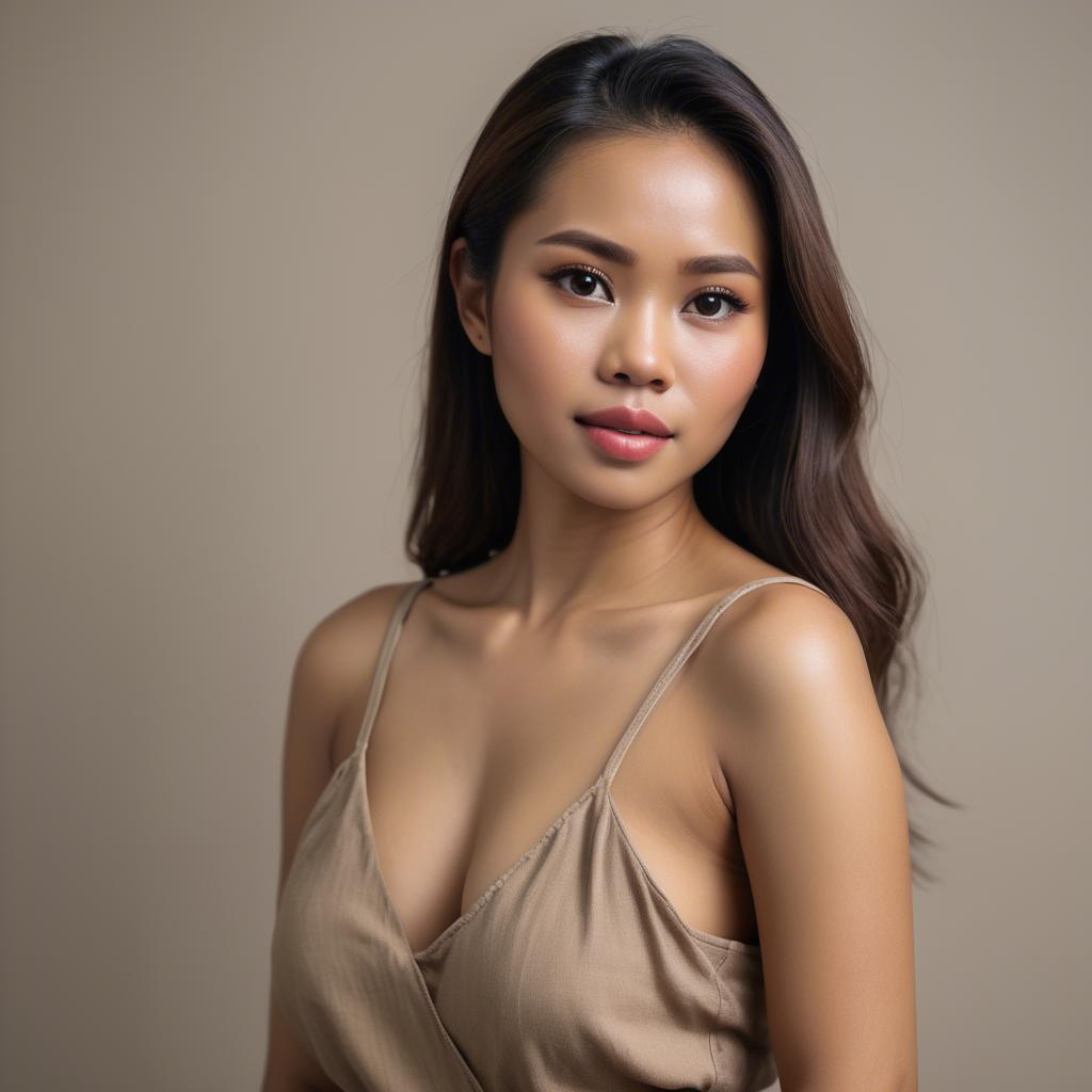 A stunning image of filipina woman in natural tones.