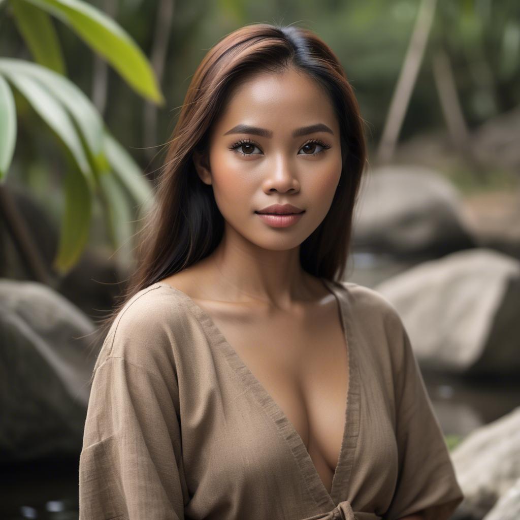 A stunning image of filipina woman in natural tones.