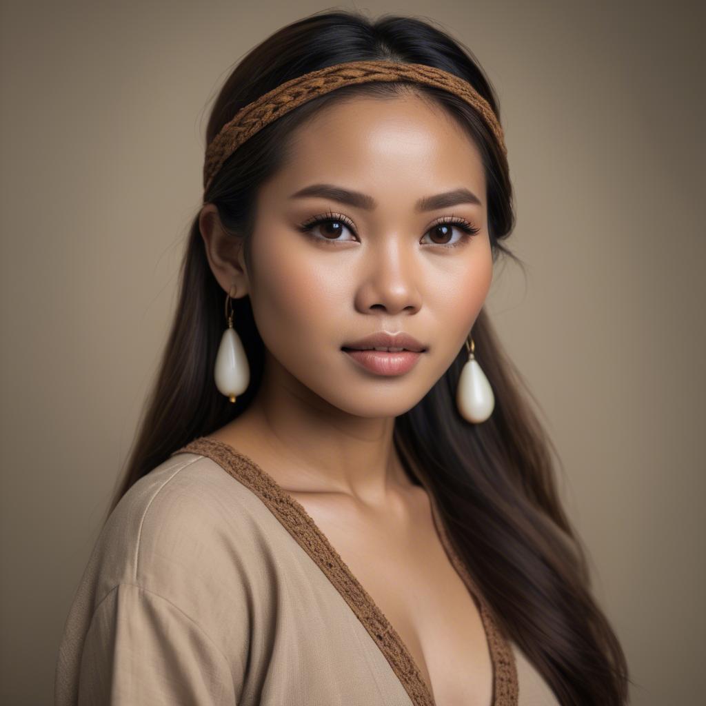 A stunning image of filipina woman in natural tones.