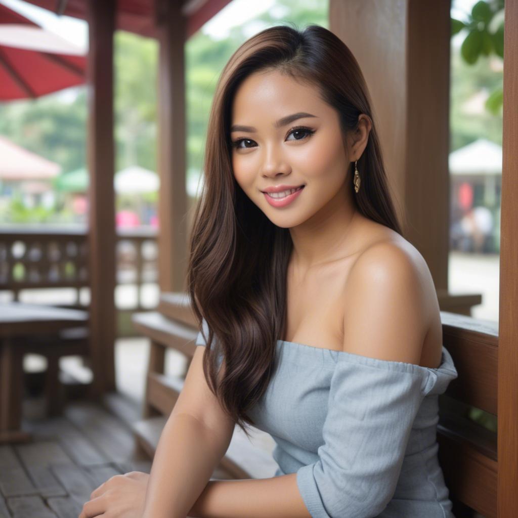 A stunning image of filipina woman with captivating charm.