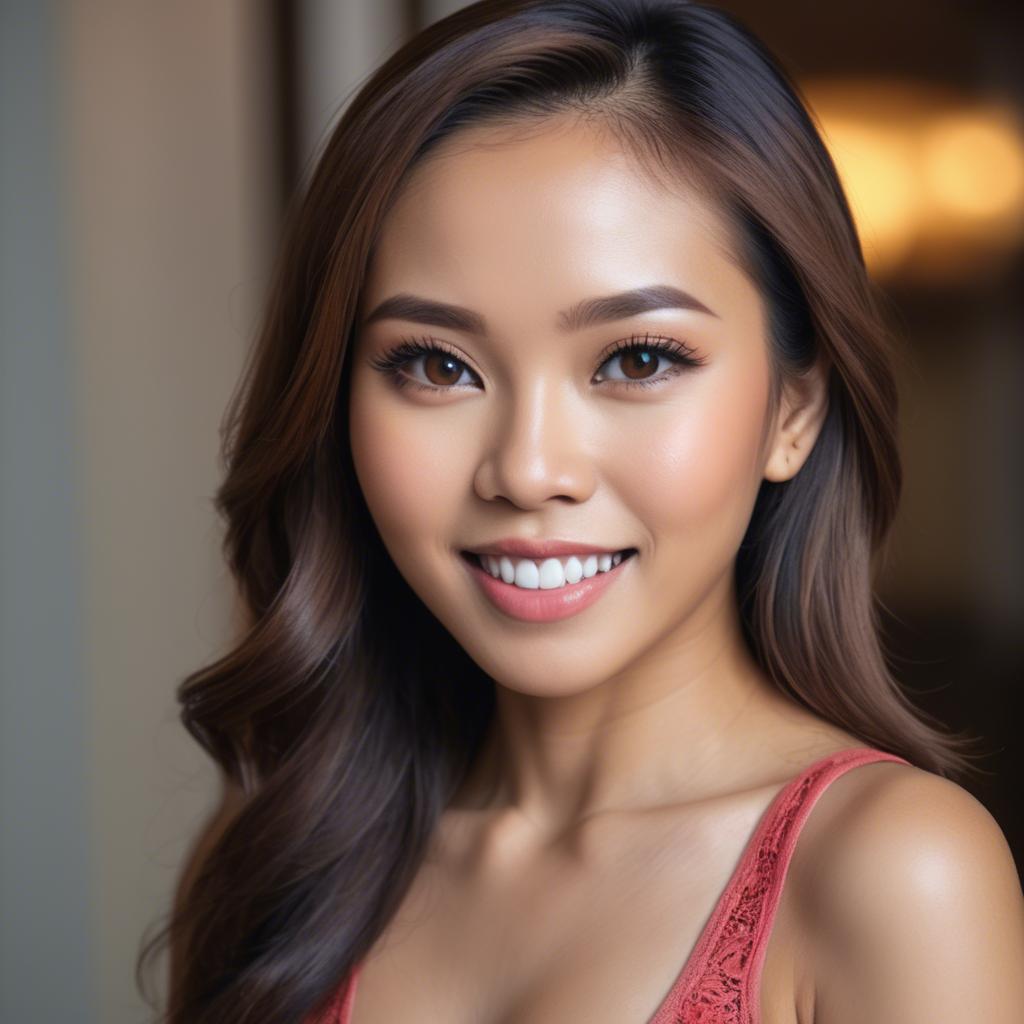 A stunning image of filipina woman with captivating charm.