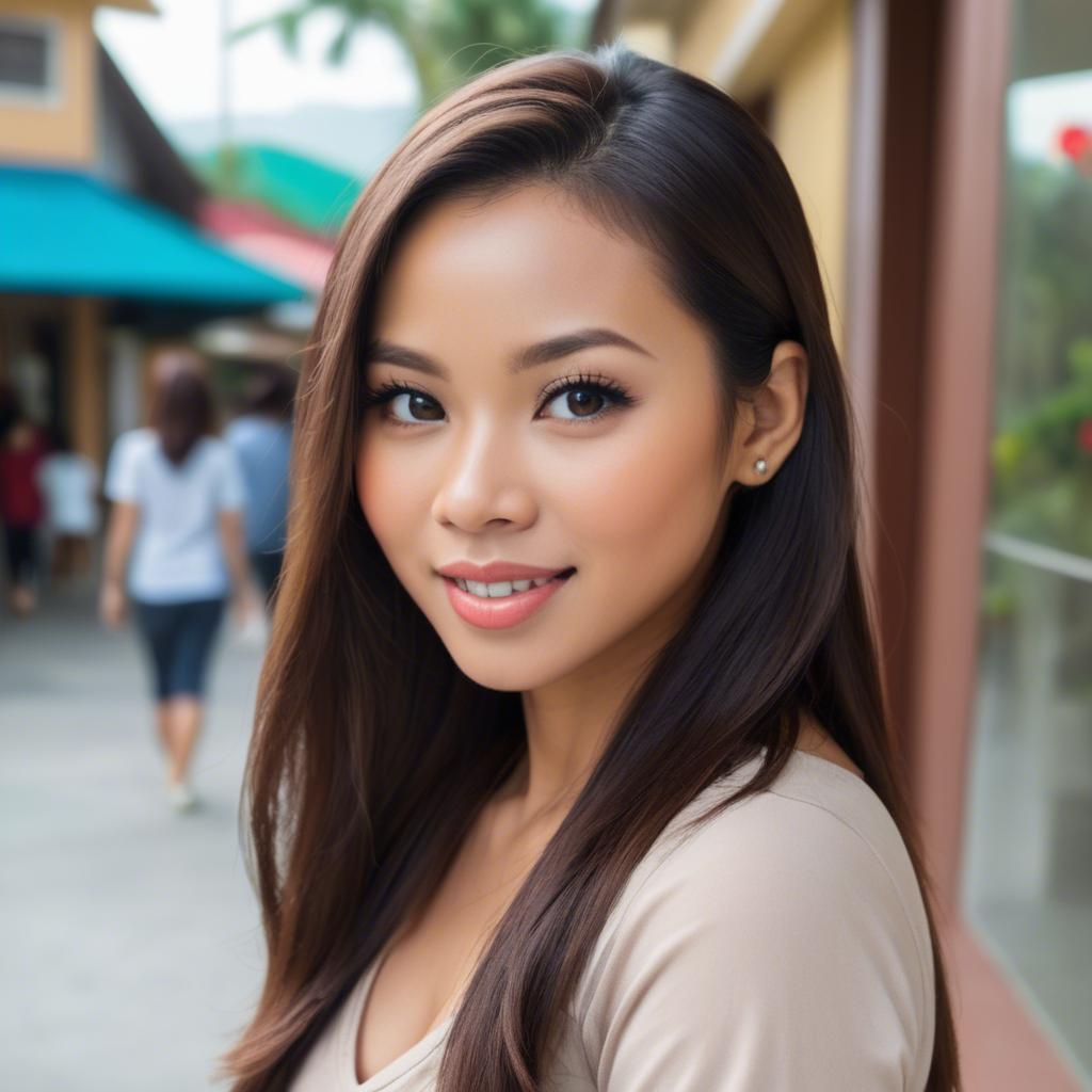 A stunning image of filipina woman with captivating charm.