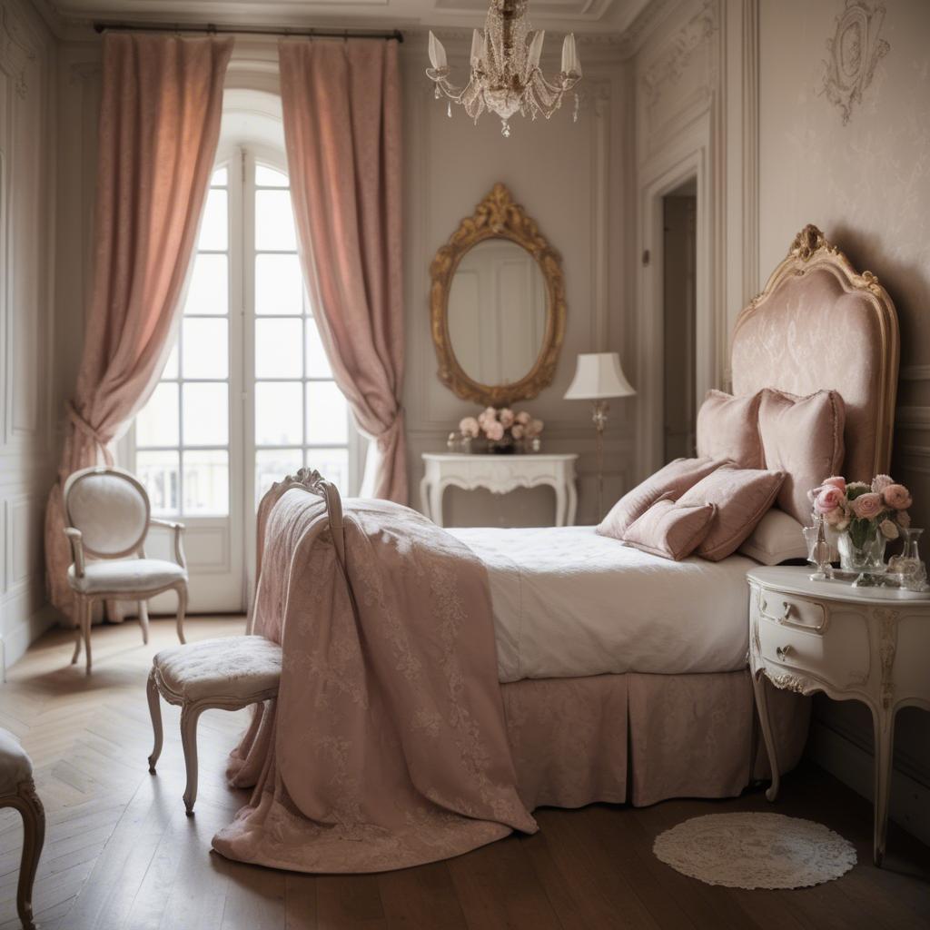 A stunning image of french elegance in warm boudoir settings.