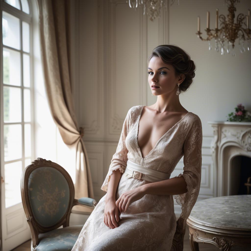 A stunning image of french glamour in natural lighting.