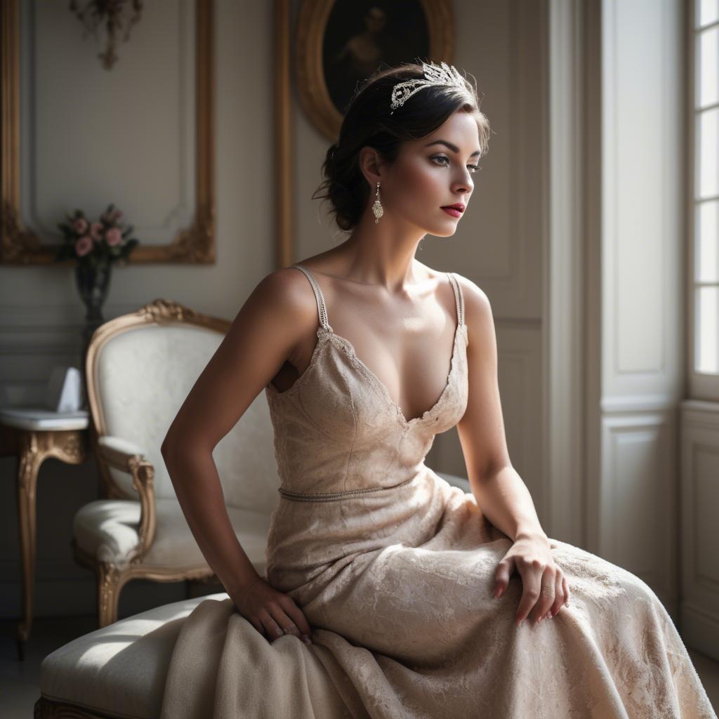 A stunning image of french glamour in natural lighting.