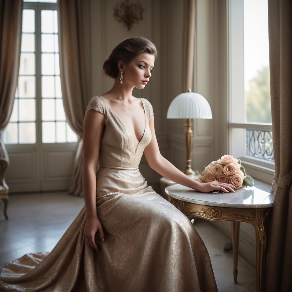 A stunning image of french glamour in natural lighting.