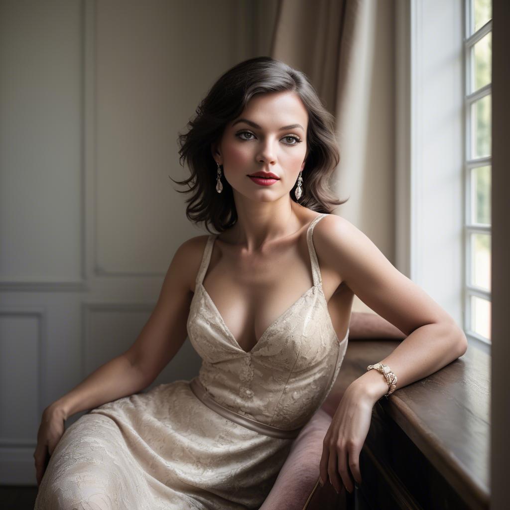 A stunning image of french glamour in natural lighting.