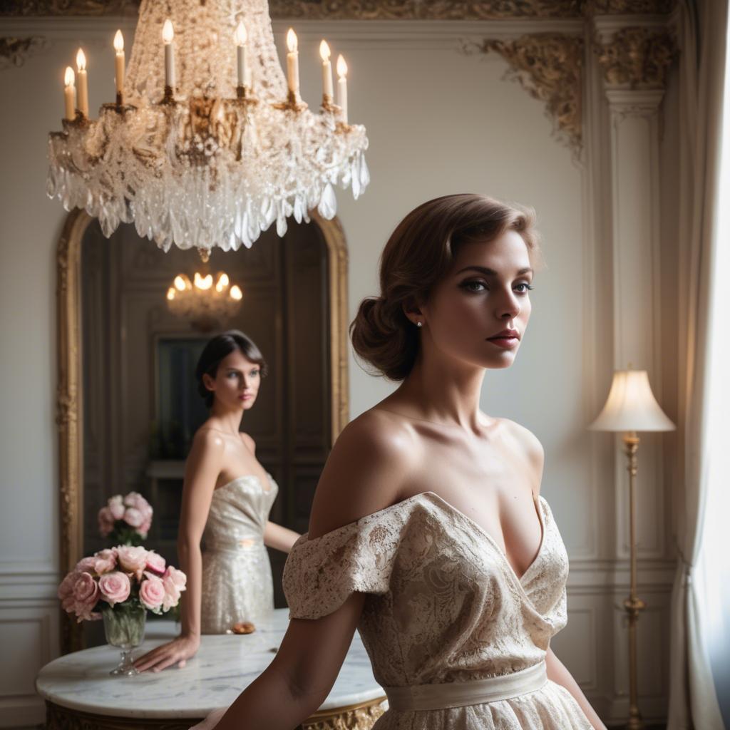 A stunning image of french glamour in natural lighting.