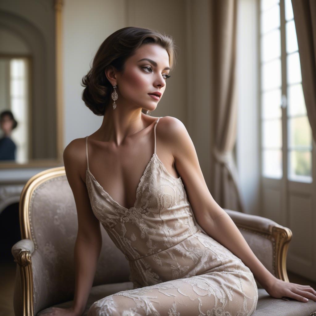 A stunning image of french glamour in natural lighting.