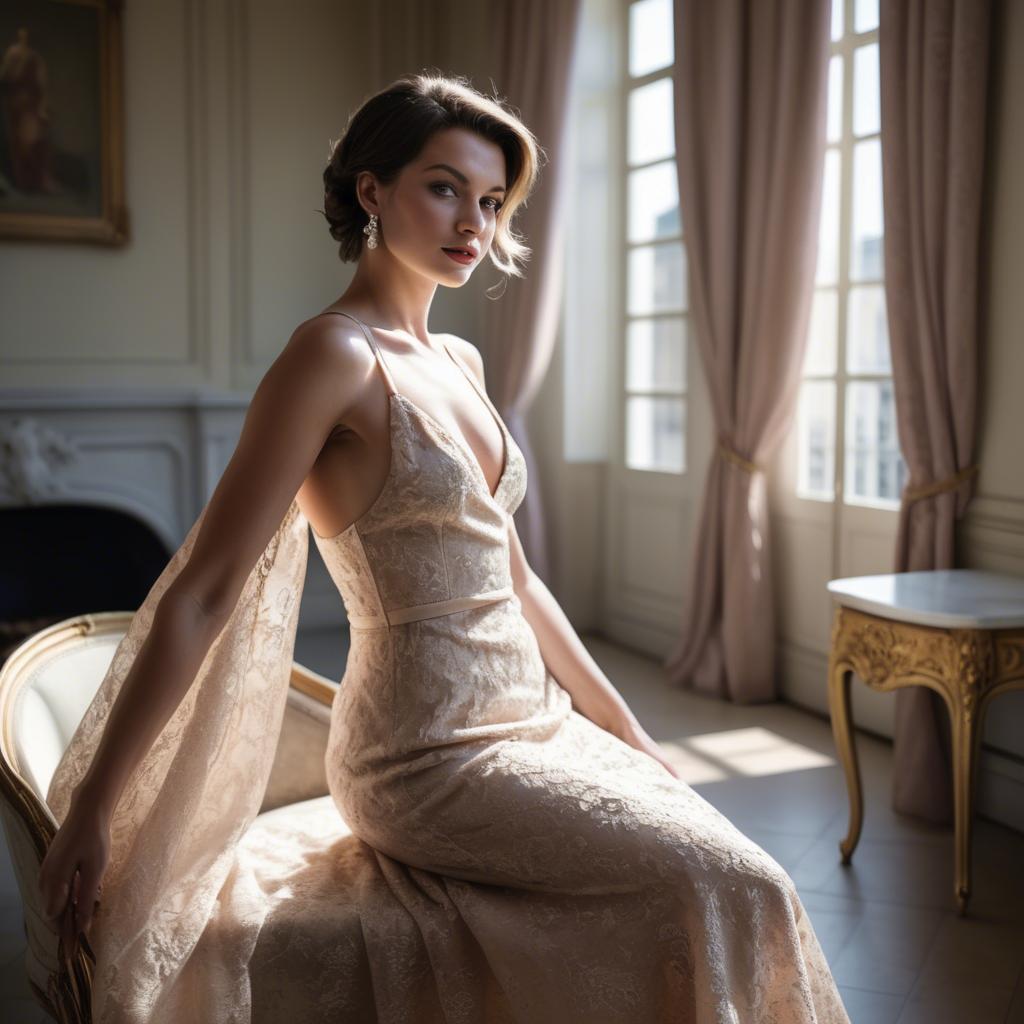 A stunning image of french glamour in natural lighting.