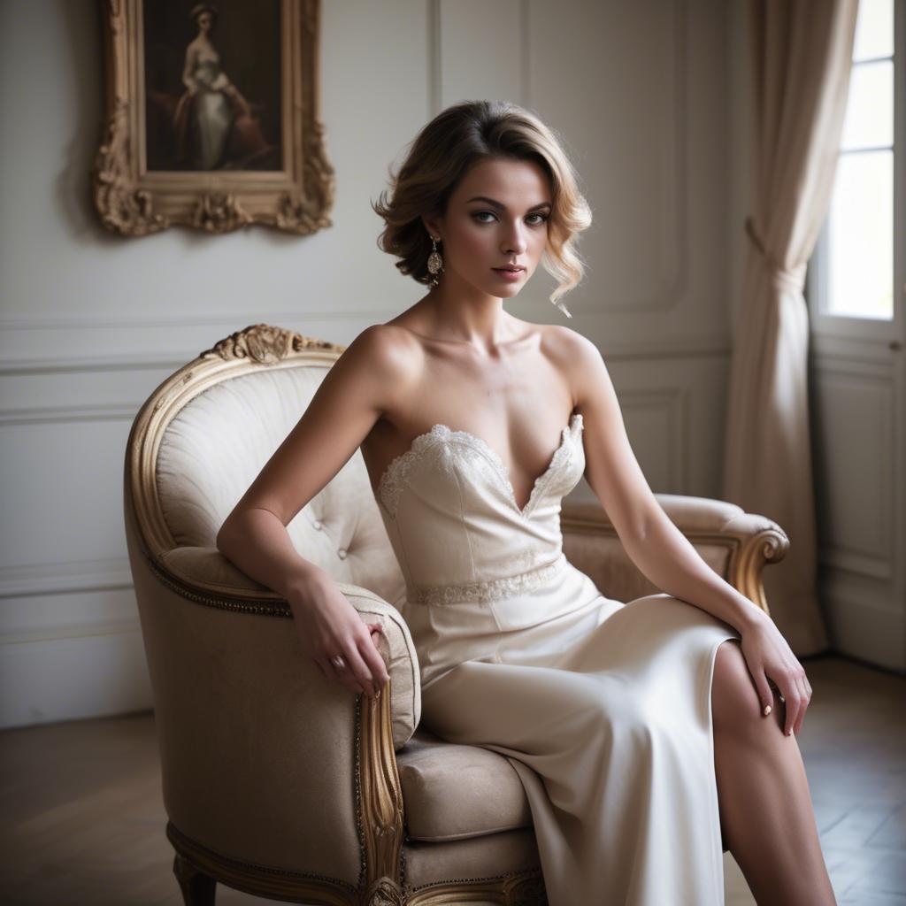 A stunning image of french glamour in natural lighting.