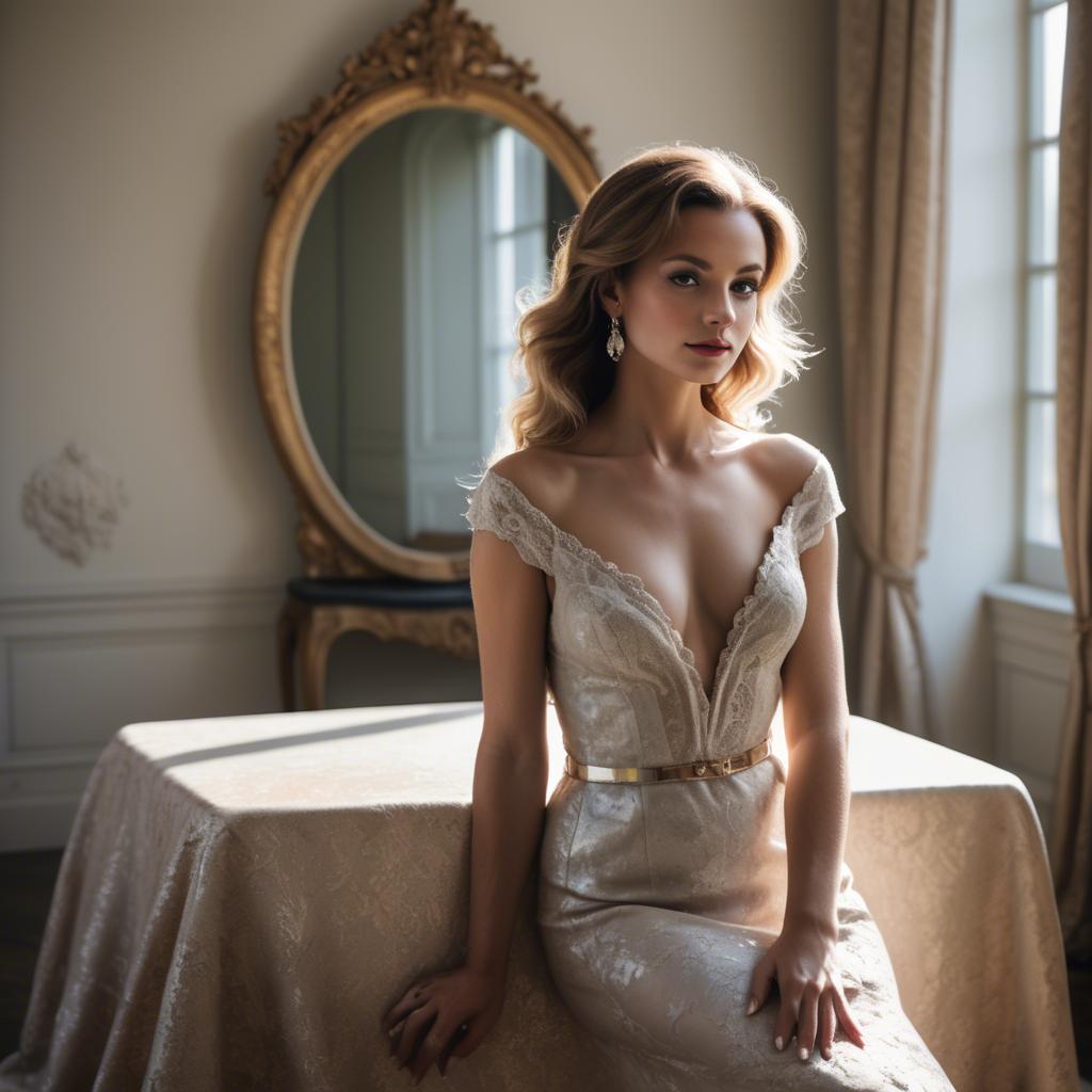 A stunning image of french glamour in natural lighting.