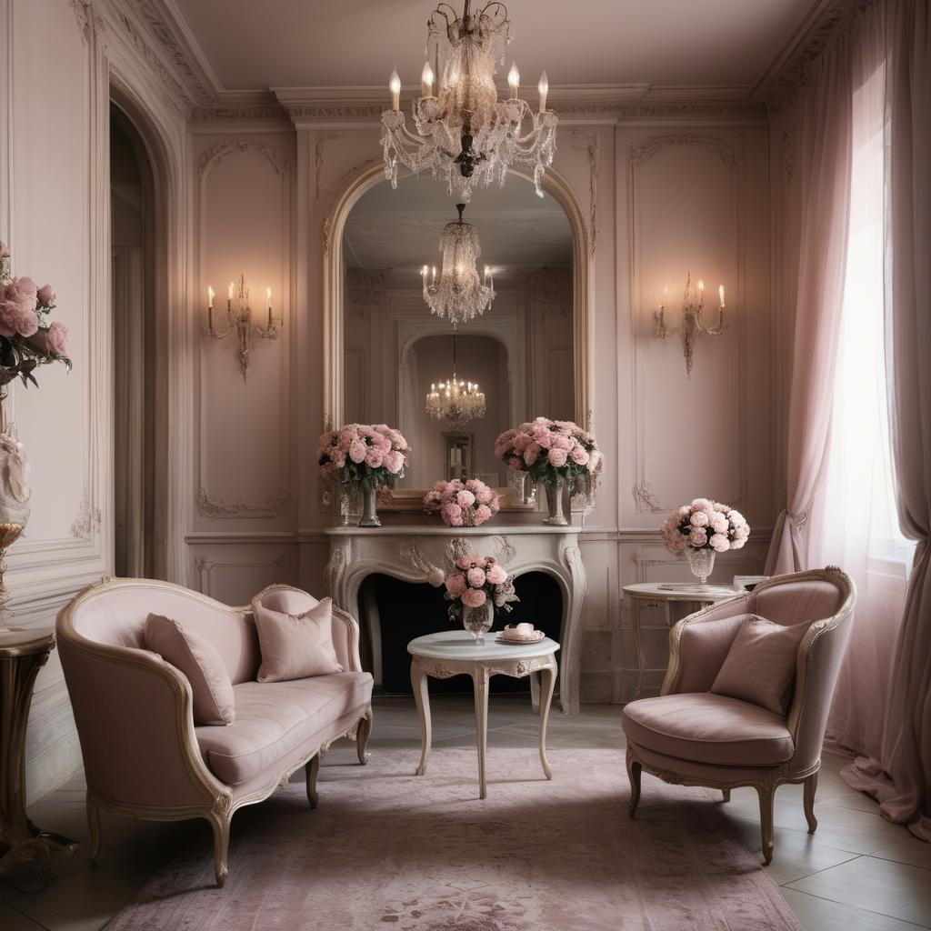 A stunning image of french glamour in romantic tones.