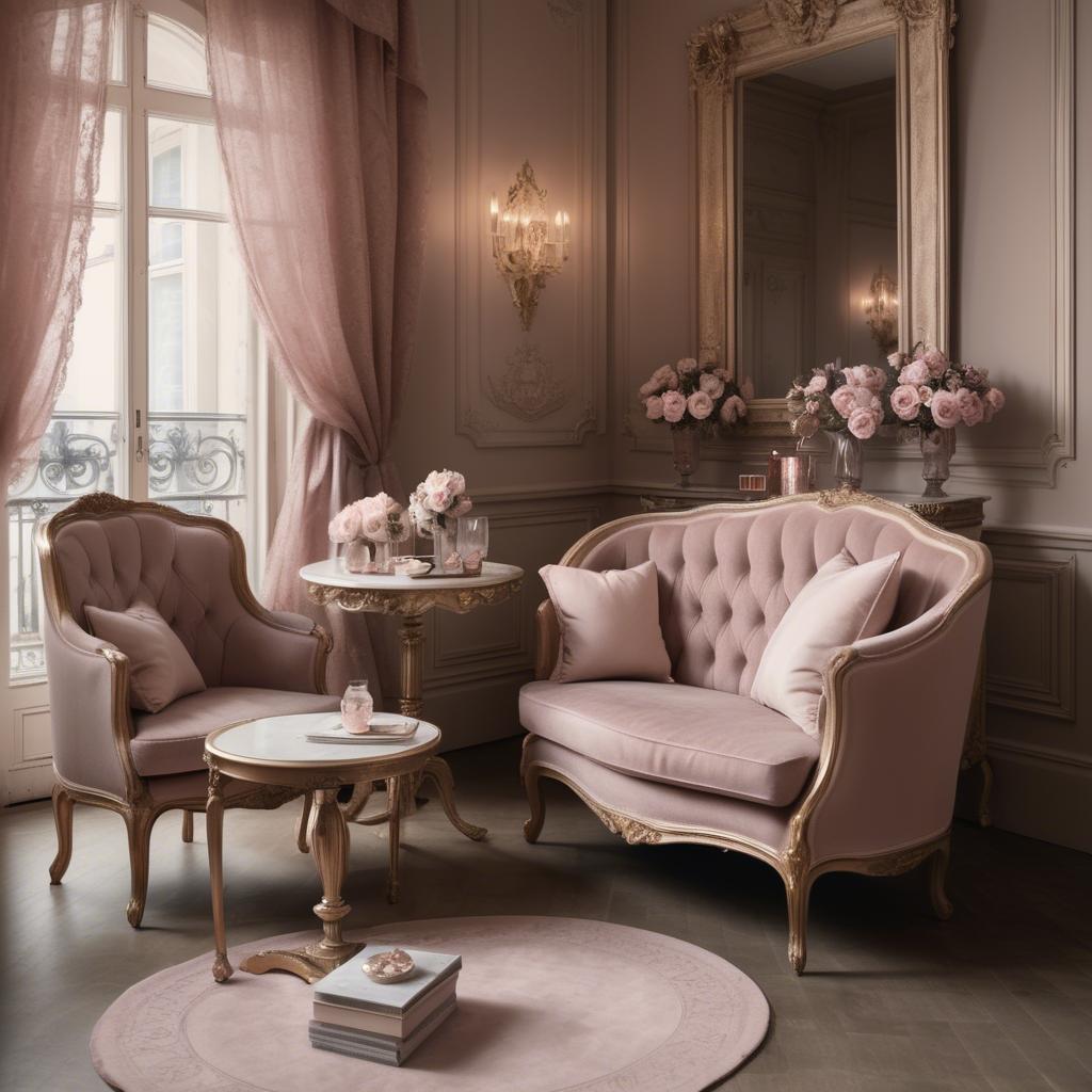 A stunning image of french glamour in romantic tones.