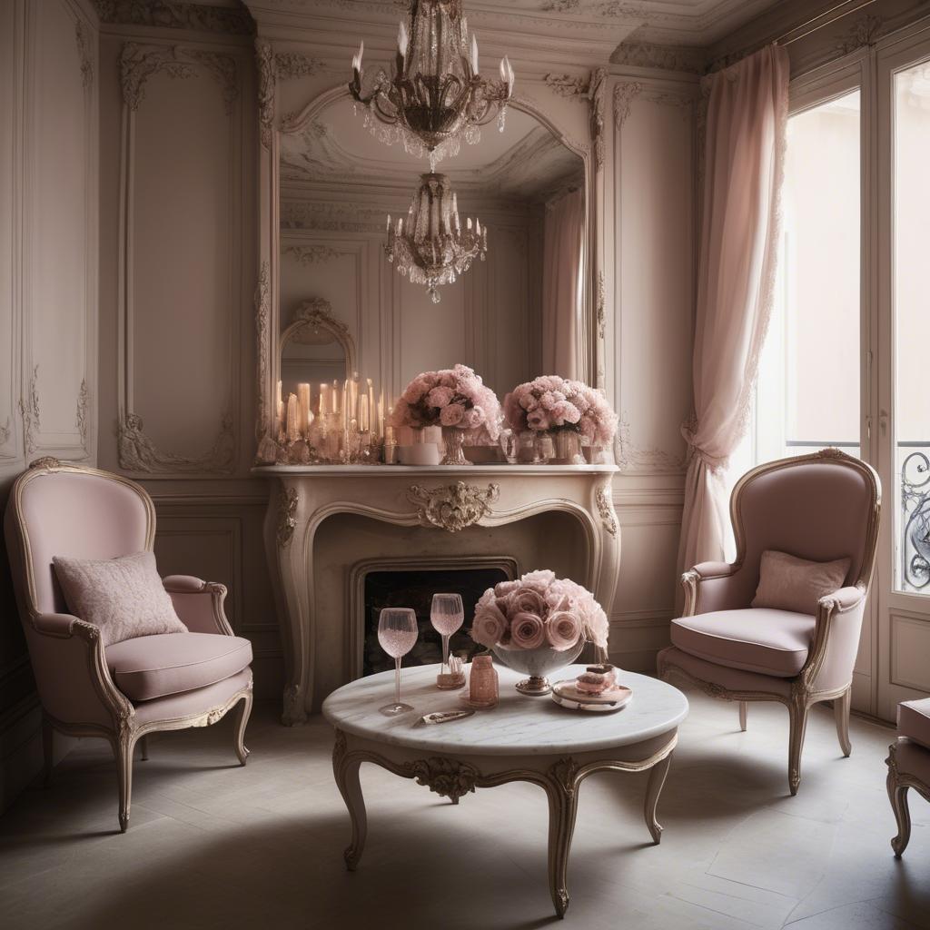 A stunning image of french glamour in romantic tones.