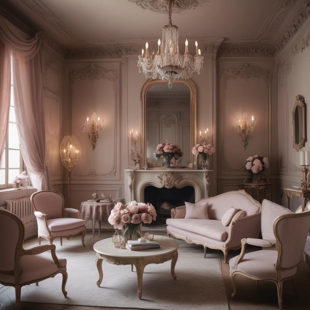 A stunning image of french glamour in romantic tones.